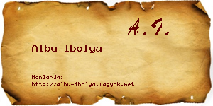 Albu Ibolya névjegykártya
