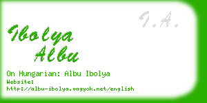 ibolya albu business card